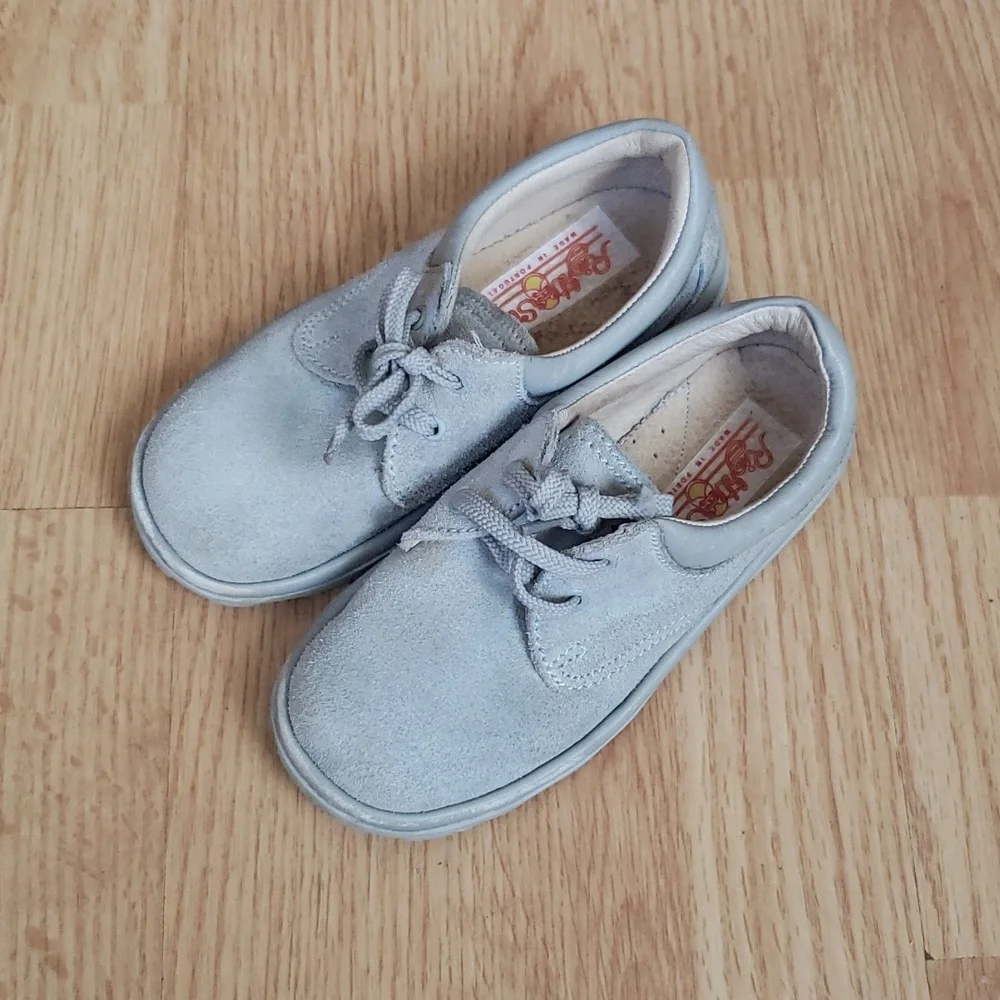 100% Leather Upper & Lining Suede Toddler European Shoes Size  9